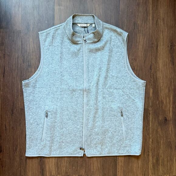 Peter Millar Wool Vest Crown Flex-Fleece Heather Gray XXL - Picture 4 of 11